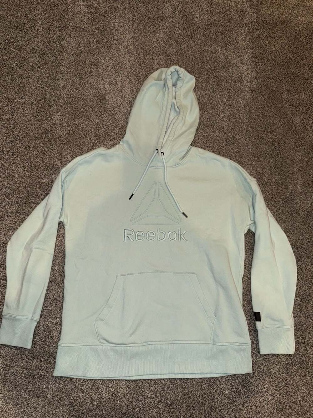 Reebok Women's Large Delta Logo Fleece Pullover Hoodie